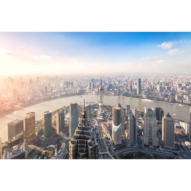 Shanghai Skyline - Wrapped Canvas Art Prints 17 Stories Size: 20cm H x 30cm W x 1.8cm D on Productcaster.