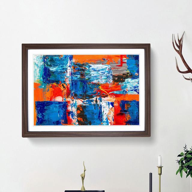 Abstract Art Painting Vol.336 by S.Johnson - Picture Frame Painting Print East Urban Home Size: 62cm H x 87cm W x 2cm D, Frame Option: Walnut Framed on Productcaster.