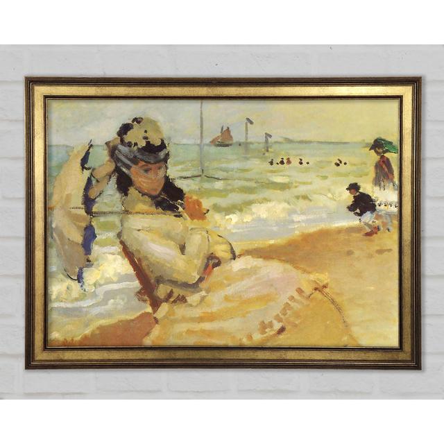 Camille am Strand von Trouville von Monet - Einzelne Bilderrahmen Kunstdrucke Longshore Tides Größe: 42 cm H x 59,7 cm B x 1,5 cm T on Productcaster.