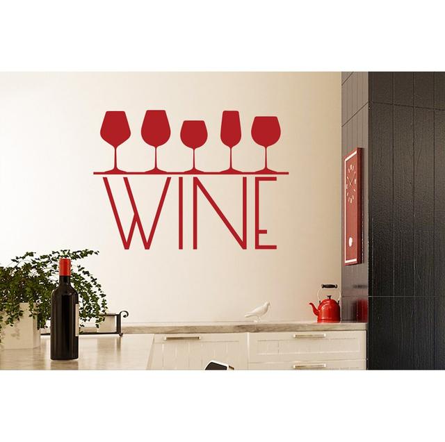 Food & Beverage Non-Wall Damaging Wall Decal East Urban Home Size: Medium, Colour: Dark Red on Productcaster.