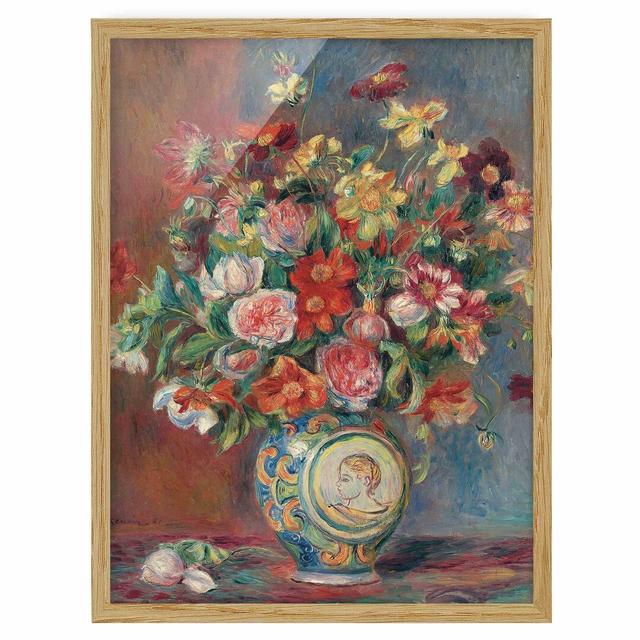 Flower Vase by Auguste Renoir - Picture Frame Painting Marlow Home Co. Frame Option: Oak Framed, Size: 40cm H x 30cm W x 2cm D on Productcaster.