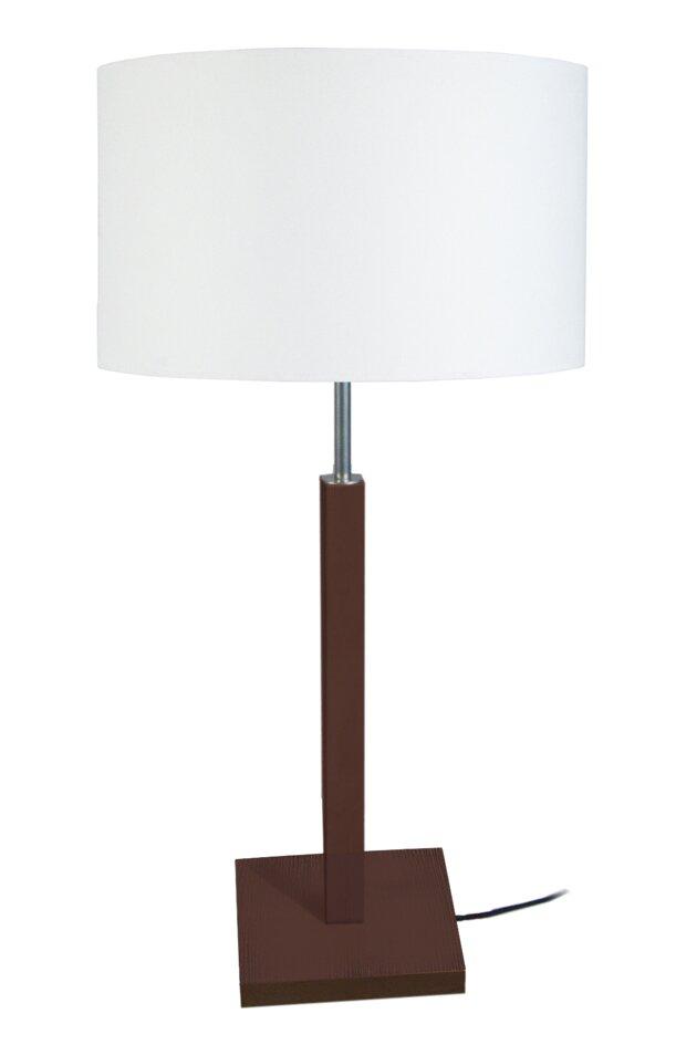 Wetherby 56Cm Table Lamp Fjørde & Co Base Colour: Wengue, Shade Colour: White on Productcaster.