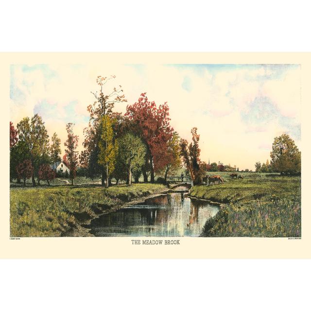 The Meadow Brook by C. Harry Eaton - Wrapped Canvas Art Prints August Grove Size: 61cm H x 91cm W on Productcaster.