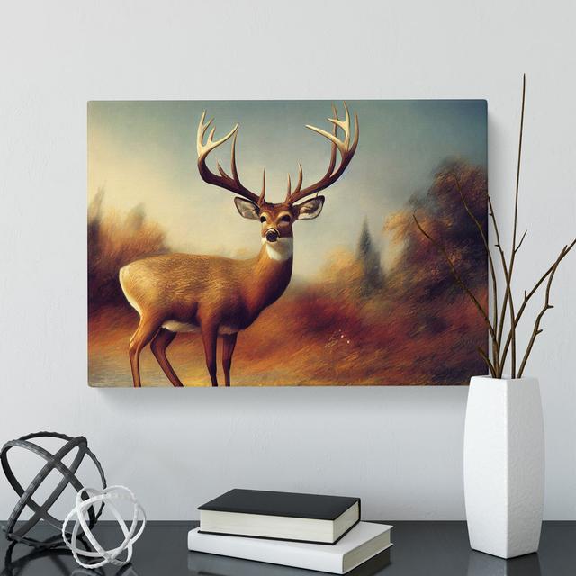 XXX-H1022-WF-8261X Stag Deer - Wrapped Canvas Print Alpen Home on Productcaster.