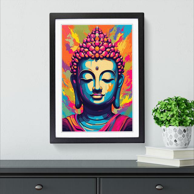 Buddha Pop No.2 - Single Picture Frame Print on Wood Latitude Vive Size: 64cm H x 46cm W x 2cm D, Format: Black Framed on Productcaster.