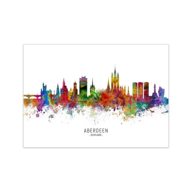 Aberdeen Scotland Skyline by Michael Tompsett - Graphic Art Print Ebern Designs Format: Unframed, Size: 21cm H x 30cm W x 1cm D on Productcaster.