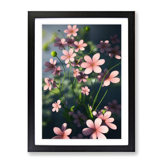 Garden Flowers - Picture Frame Graphic Art Latitude Run Frame Colour: Black, Size: 46cm H x 34cm W x 2cm D on Productcaster.