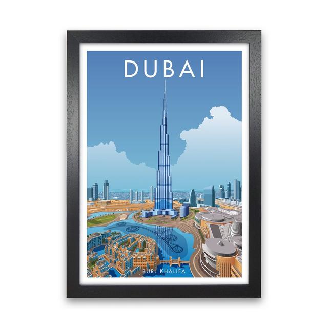 Dubai Travel Art Print By Stephen Millership 40 X 50Cm / White Grain Rosalind Wheeler Format: Black Framed Paper, Size: 88cm H x 64cm W x 3cm D on Productcaster.