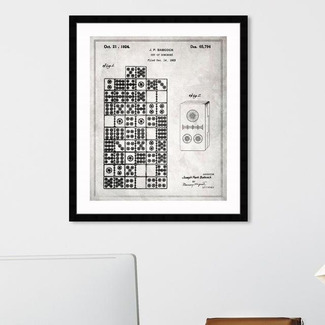 'Set of Dominos 1924' Framed Graphic Art East Urban Home Size: 81 cm H x 66 cm W on Productcaster.