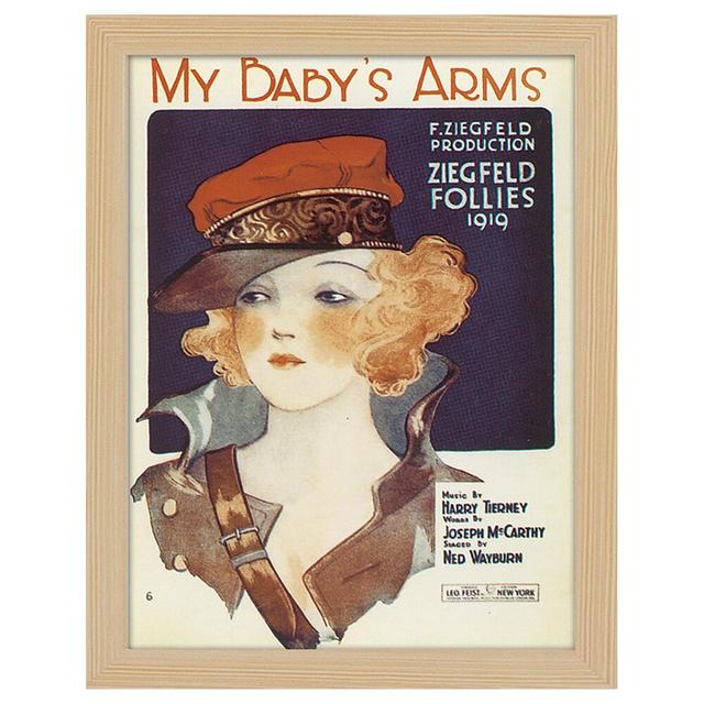 Vintage Music Cover My Baby's Arms (Ziegfeld Follies 1919) - Floater Frame Advertisement Maturi Frame Colour: Brown on Productcaster.