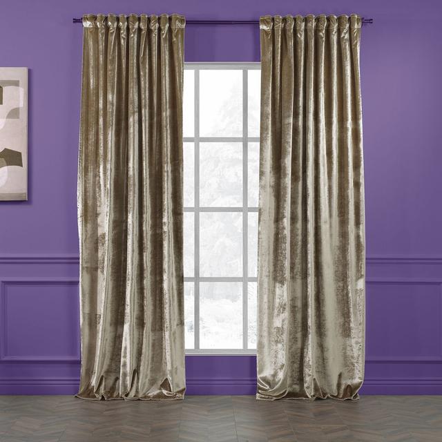 Vorhang-Set mit Stangendurchzug, blickdicht Lilijan Home & Curtain Panel-Größe: 280 cm B x 450 cm T, Farbe: Beige on Productcaster.