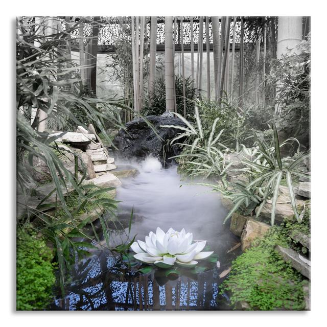 Zen Garden Japan - Unframed Photograph on Glass Bay Isle Home Size: 60cm H x 60cm W x 0.4cm D on Productcaster.