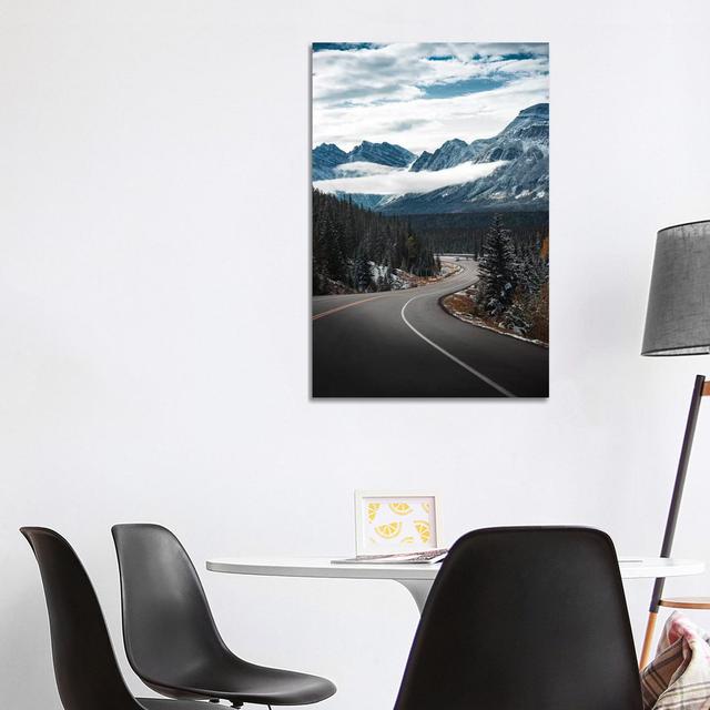 Snowy Drive by Lucas Moore - Wrapped Canvas Photograph Alpen Home Size: 101.6cm H x 66.04cm W x 3.81cm D on Productcaster.