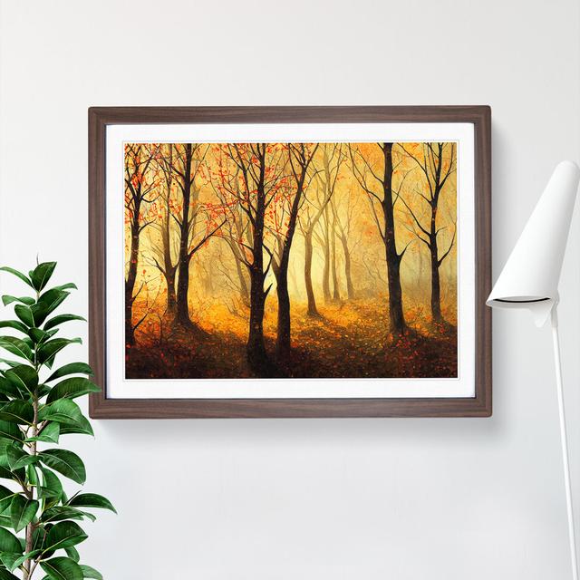 Captivating Autumn Forest - Single Picture Frame Print Alpen Home Format: Black, Size: 25cm H x 34cm W x 2cm D on Productcaster.