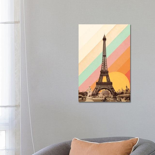 Rainbow Above Eiffel Tower by Florent Bodart - Wrapped Canvas Gallery-Wrapped Canvas Giclée Latitude Run Size: 66.04cm H x 45.72cm W x 3.81cm D on Productcaster.