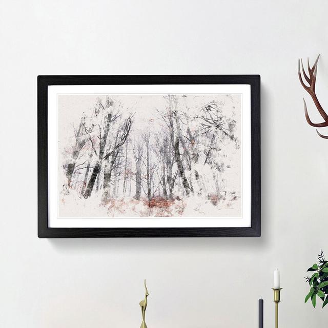 Never Ending Forest in Italy - Picture Frame Painting Print East Urban Home Size: 45cm H x 63cm W x 2cm D, Frame Option: Black Framed on Productcaster.