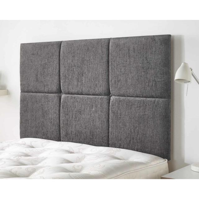 Aimee-Grace Upholstered Headboard 17 Stories Size: Super King (6'), Colour: Charcoal on Productcaster.