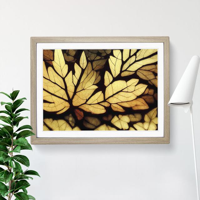 Sculptured Autumn Leaf - Single Picture Frame Painting 17 Stories Frame Colour: Oak , Size: 46cm H x 64cm W x 2cm D on Productcaster.