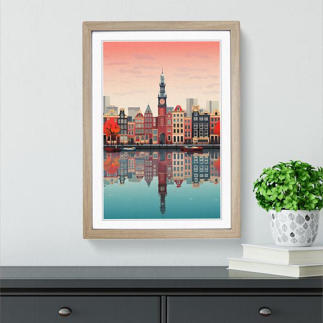 Amsterdam Minimalism No.2 - Single Picture Frame Print on Wood Big Box Art Frame Colour: Oak, Size: 46cm H x 34cm W x 2cm D on Productcaster.