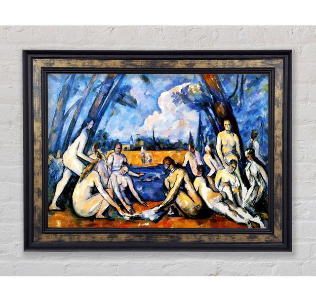 Gauguin The Gathering Framed Print - Picture Frame Painting on Canvas Rosalind Wheeler Size: 84.1cm H x 142.2 cm W x 8cm D, Format: Gold/Black Framed on Productcaster.