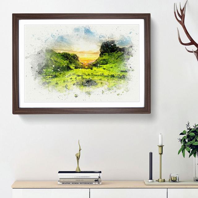 Fairy Glen at the Isle of Skye in Abstract - Picture Frame Graphic Art Print East Urban Home Frame Option: Walnut Framed, Size: 27cm H x 36cm W x 2cm on Productcaster.