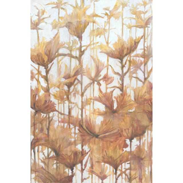 Yellow Floral - Wrapped Canvas Painting ClassicLiving Size: 122cm H x 81cm W x 3.8cm D on Productcaster.