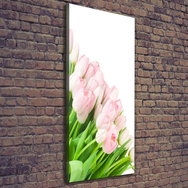 Pink Tulips - Wrapped Canvas Art Prints Brayden Studio on Productcaster.