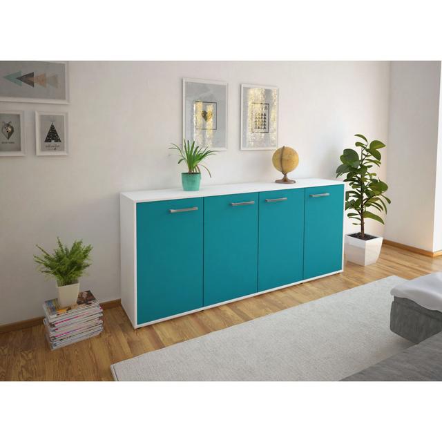 180cm Wide Sideboard 17 Stories Colour: Turquoise/White on Productcaster.