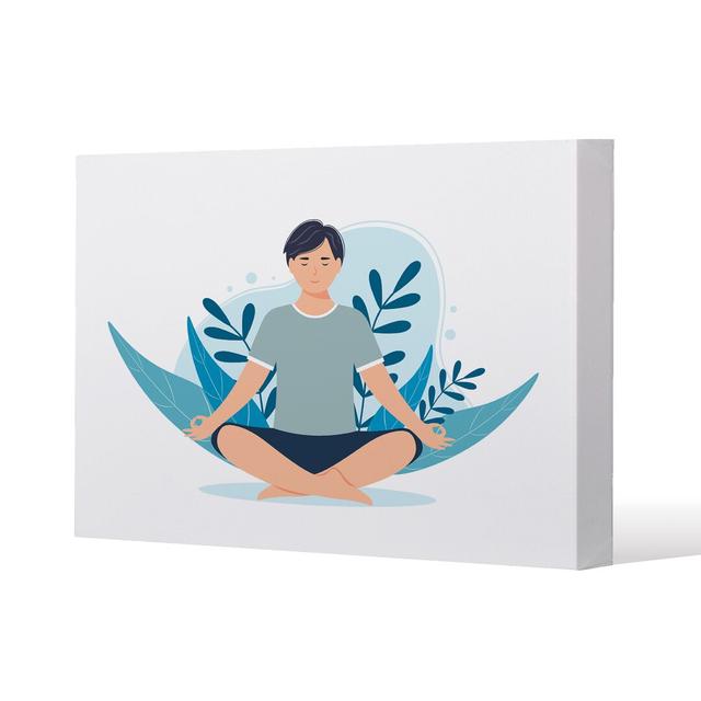 Meditation Illustration Canvas Print by Andrew Lee - Wrapped Canvas Print Andrew Lee on Productcaster.