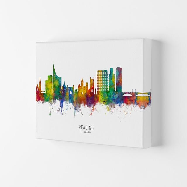 Reading England Skyline by Michael Tompsett - Print Latitude Run Size: 59.4cm H x 84cm W x 4cm D, Format: Wrapped Canvas on Productcaster.