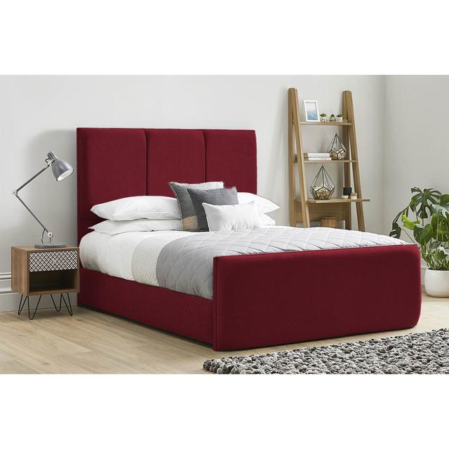 Kailua Upholstered Bed Frame Brayden Studio Size: Single (3'), Colour: Burgundy on Productcaster.