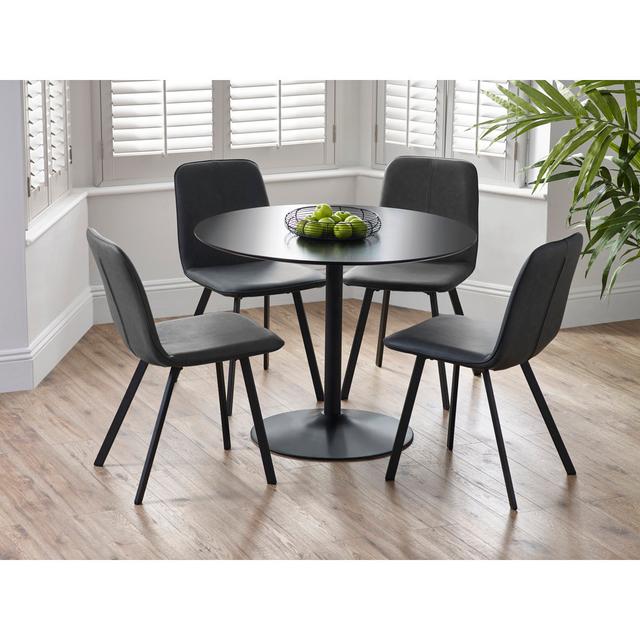 Nero 4 - Person Dining Set Julian Bowen Chair Colour: Black on Productcaster.