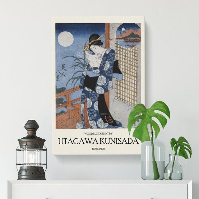 Autumn Moon Over Miho by Utagawa Kunisada - Wrapped Canvas Print East Urban Home Size: 76cm H x 50cm W x 3cm D on Productcaster.