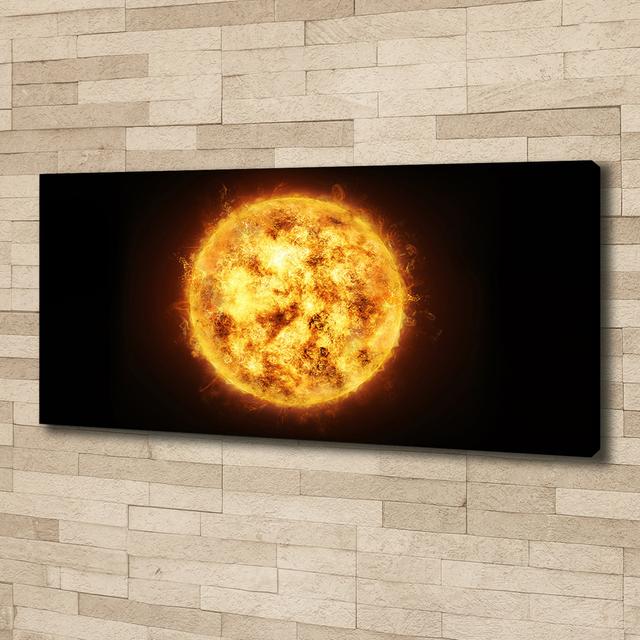 Sun - Wrapped Canvas Art Prints Ebern Designs Size: 70cm H x 100cm W, Format: Glass on Productcaster.