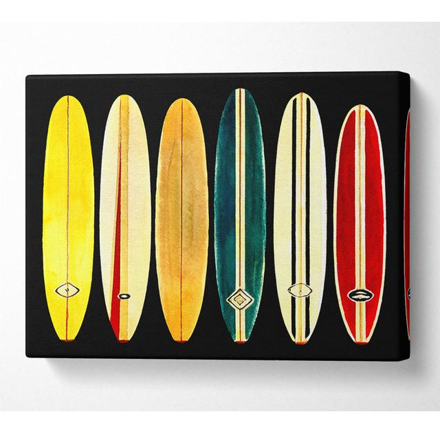 Surfboards at the Ready - Wrapped Canvas Art Prints House of Hampton Size: 35.6cm H x 50.8cm W x 10cm D on Productcaster.