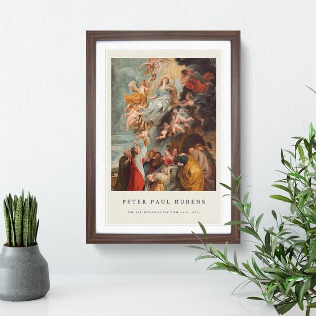 The Assumption of the Virgin by Peter Paul Rubens - Picture Frame Painting East Urban Home Size: 65cm H x 48cm W x 2cm D, Frame Option: Walnut Framed on Productcaster.