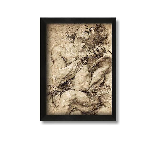 Study of Daniel in the Lions Den by Peter Paul Rubens - Picture Frame Painting on Canvas ClassicLiving Size: 30cm H x 21cm W x 10cm D on Productcaster.