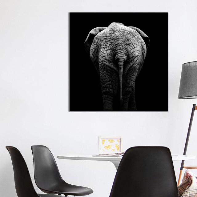 Elephant In Black & White II by Lukas Holas - Wrapped Canvas Gallery-Wrapped Canvas Giclée Latitude Run Size: 93.98cm H x 93.98cm W on Productcaster.