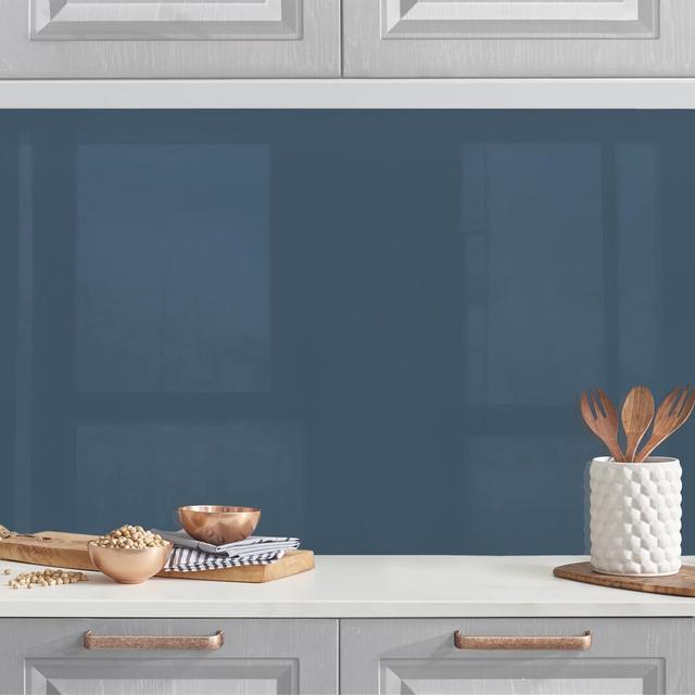 Kitchen Backsplash - Slate Blue Ebern Designs Colour: Slate Blue on Productcaster.