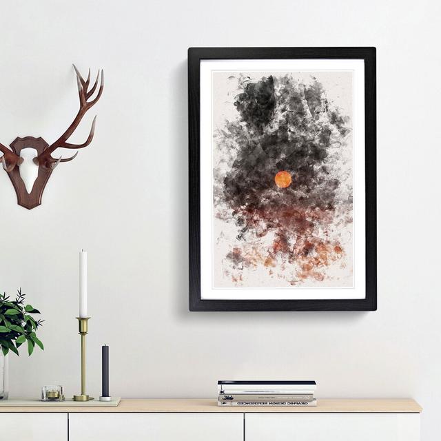 Sunset on Fire - Picture Frame Graphic Art East Urban Home Frame Option: Black Framed, Size: 87cm H x 62cm W x 2cm D on Productcaster.