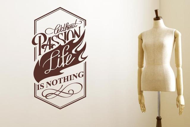 Without Passion Life Is Nothing Wall Sticker East Urban Home Colour: Brown, Size: Large on Productcaster.