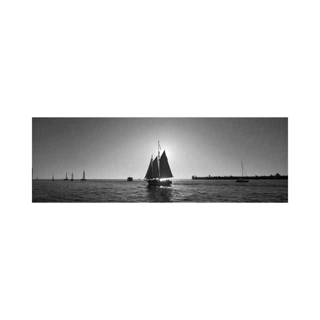 Sailboat, Key West, Florida, USA by Panoramic Images - Wrapped Canvas Panoramic Print Longshore Tides Size: 50.8cm H x 152.4cm W x 3.81cm D on Productcaster.