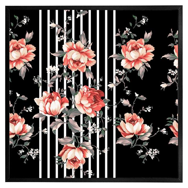 Gasquet Flowers - Print Rosdorf Park Format: Black Framed, Size: 61cm H x 61cm W x 4cm D on Productcaster.