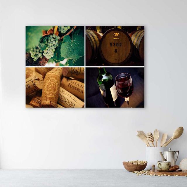 Leinwandbild Wein und Trauben ModernMoments Größe: 40 cm H x 60 cm B on Productcaster.