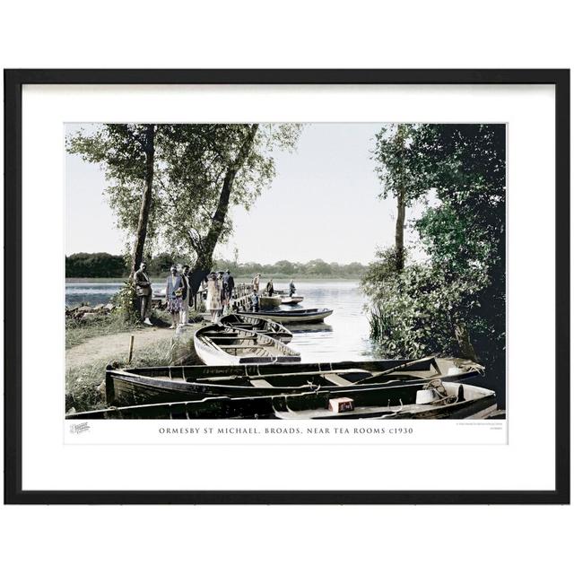 Ormesby St Michael, Broads, Near Tea Rooms C1930 by Francis Frith - Single Picture Frame Print The Francis Frith Collection Colour: Ivory/Dark Green, on Productcaster.