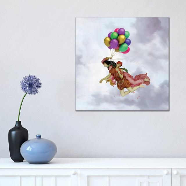 The Flight by José Luis Guerrero - Wrapped Canvas Painting Maturi Size: 45.72cm H x 45.72cm W x 3.81cm D on Productcaster.