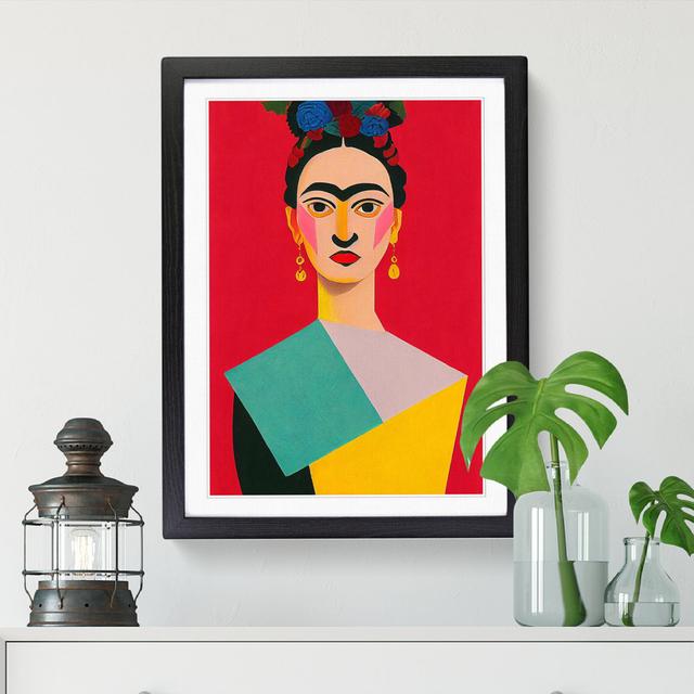 FRM-V0523-1055X Frida Kahlo Cubism - Picture Frame Graphic Art Rosdorf Park Size: 64cm H x 46cm W x 2cm D, Format: Oak Framed on Productcaster.