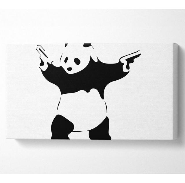 Sarenac Panda Guns - Kunstdrucke auf Leinwand Ophelia & Co. Größe: 101,6 cm H x 203,2 cm B x 1 cm T on Productcaster.