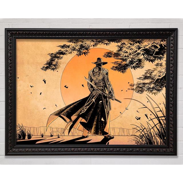 Japanischer Samurai Sonnenuntergang - Einzelner Bilderrahmen Kunstdrucke Bright Star Größe: 29,7 cm H x 42 cm B on Productcaster.