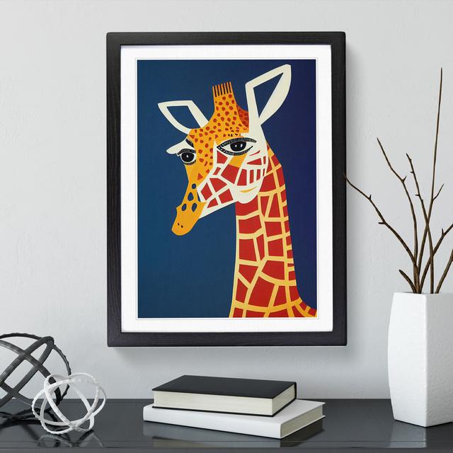 Giraffe Art No.4 - Wrapped Canvas Graphic Art World Menagerie Format (Frame Type): Black, Size: 46cm H x 34cm W x 2cm D on Productcaster.